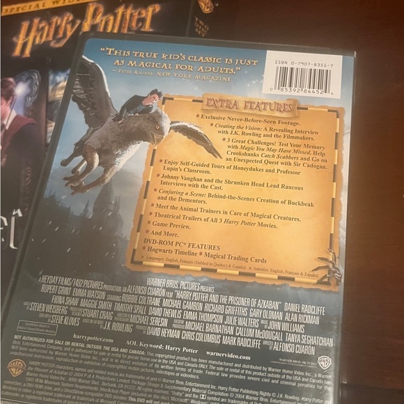 Harry Potter DVD 3-Movie Set Sorcerer’s Stone, Chamber of Secrets, Prisoner - Picture 8 of 16